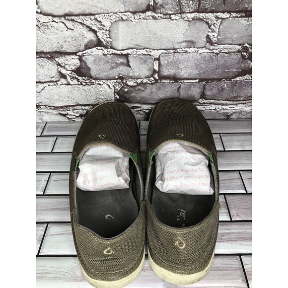 Olukai Nohea Mesh Green Textile Comfort Casual Loafers Shoes Men Sz 11M US/44EU - Picture 7 of 16